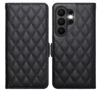 OCASE Coque Portefeuille pour Samsung Galaxy S26 Ultra Noir Piqué | Housse Étui à Rabat en Cuir PU, Blocage RFID, Emplacements pour Cartes, Support Intégré, Protection Antichoc