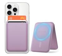 OCASE Porte-Cartes Magnétique, Support Réglable, Compatible avec MagSafe, Cuir Synthétique, pour ephone Séries 16/15/14/13/12 (Exclu Séries Mini), pour Galaxy Series S25 et Coque per MagSafe - Violet