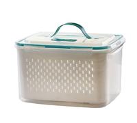 Ocastuted Boîte de Conservation pour Salade pour Réfrigérateur - Conservation Fruits et Légumes | Boîte Alimentaire avec Drainage et Compartiments pour Repas Maison, Pique-nique Restes