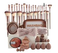 Ocastuted Brosses de fard à paupières, ensemble de bases de maquillage ensemble,56x fard à paupières Blush Brushs Powder Powder Brosses - Ensemble d'outils de maquillage avec sac d'organisateur pour