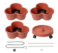 Ocastuted Jardinière Verticale - Jardinière Empilable,3 Niveaux à roulettes Amovibles pour Légumes Fraises Fleurs Intérieur Cuisine Extérieur Jardin Terrasse