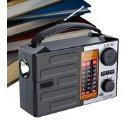 Ocastuted Radio Portative - Radio d'Extérieur - Alerte Météo, Lampe Torche et Récepteur AM/FM/OC Portable avec Double Chargeur Solaire/Type-C pour Camping, Survie, Urgences et Pannes de Courant en