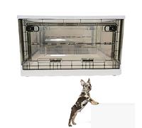 OCAZI Cage ICU à Oxygène Animal pour Chien et Chat, Boîte D'atomisation, Boîte De Nébulisation, pour Traitement Respiratoire Contre Chien Cage De Soins Intensifs Pépinière De Couveuse B-88L