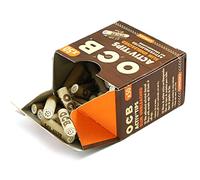 OCB 18656 ActivTips Lot de 2 paquets de 50 filtres à charbon actif non blanchi avec capuchon en céramique 7 mm