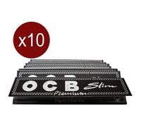 OCB LOT DE 10 CARNETS FEUILLES SLIM KING SIZE (32F/CARNET) Multicolore
