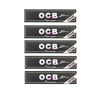 OCB Lot de 5 Paquets de 32 Feuilles Noir Slim + Filtres
