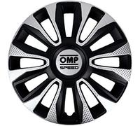 OCC MOTOR SPORT OMP Speed 4 Enjoliveurs Magnum Noir/Argent/Carbone 13 Pouces