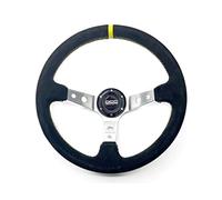 OCC MOTORSPORT VOLANT MODÈLE TRACK ALCANTARA ARGENT BRAS - 90 MM VOLANT PLAT COMPLET - 350 MM (14 POUCES)