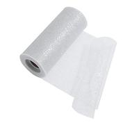 Occasions Maille Tulle Organza Bobine Net, 23m x 15cm, Polyester, Argent métallisé, 23mx15cm, Set de 23 Pièces