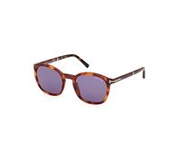TOM FORD Homme FT1020 JAYSON 53V Lunettes de soleil Acétate Havane Bleu Carré Normale