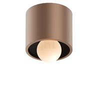 Occhio Coro Moon Alto Up Plafonnier LED tête doré mat/réflecteur noir mat - 3.000 K