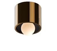 Occhio Coro Moon Alto Up Plafonnier LED tête doré/réflecteur noir mat - 2.200-3.500 K - x-tra warm - Occhio Air