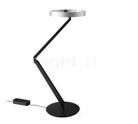 Occhio Gioia Equilibrio Lampe de bureau LED tête argentée mate/corps noir mat