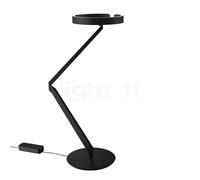 Occhio Gioia Equilibrio Lampe de bureau LED tête noire mate/corps noir mat