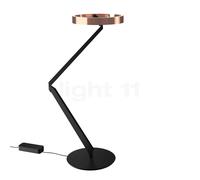 Occhio Gioia Equilibrio Lampe de bureau LED tête or rose/corps noir mat