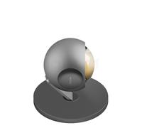 Occhio Io Basso C Lampe de table LED tête chrome mat/couverture chrome mat/corps chrome mat/pied chrome mat - 3.000 K Ce luminaire comporte des modules à LED prémontés de classes énergétiques A A++, A