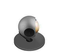 Occhio Io Basso C Lampe de table LED tête chrome mat/couverture schwarz mat/corps schwarz mat/pied chrome mat - 2.700 K Ce luminaire comporte des modules à LED prémontés de classes énergétiques A A++,