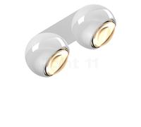 Occhio Io Giro Doppio Volt C Spot LED tête blanc brillant/cache-piton blanc mat - 3.000 K Ce luminaire comporte des modules à LED prémontés de classes énergétiques A A++, A+, A