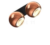 Occhio Io Giro Doppio Volt C Spot LED tête or rose/Baldachin noir mat - 3.000 K Ce luminaire comporte des modules à LED prémontés de classes énergétiques A A++, A+, A