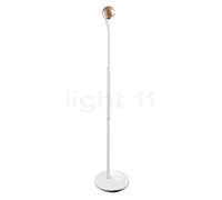 Occhio Io Lettura C Lampadaire LED tête doré mat/couverture blanc mat/corps blanc mat/pied blanc mat - 3.000 K Ce luminaire comporte des modules à LED prémontés de classes énergétiques A A++, A+, A