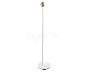Occhio Io Lettura C Lampadaire LED tête doré mat/couverture blanc mat/corps blanc mat/pied blanc mat - 2.700 K Ce luminaire comporte des modules à LED prémontés de classes énergétiques A A++, A+, A