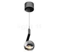 Occhio Io Sospeso Var Up C Suspension LED tête chrom brillant/couverture blanc brillant/corps chrom brillant/pied chrom brillant - 2.700 K Ce luminaire comporte des modules à LED prémontés de classes 