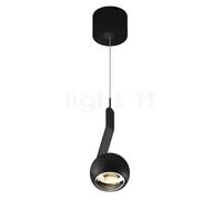 Occhio Io Sospeso Var Up C Suspension LED tête noire mate/couverture noir mat/corps noir mat/pied noir mat - 2.700 K Ce luminaire comporte des modules à LED prémontés de classes énergétiques A