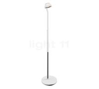 Occhio Lei lettura Lampadaire LED couverture doré mat/corps blanc mat/pied blanc mat - 3.000 K Ce luminaire comporte des modules à LED prémontés de classes énergétiques A A++, A+, A