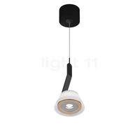 Occhio Lei Sospeso Var Up Iris Suspension LED couverture doré mat/corps noir mat/cache-piton noir mat - 3.000 K Ce luminaire comporte des modules à LED prémontés de classes énergétiques A A