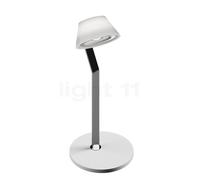 Occhio Lei Tavolo Iris Lampe de table LED couverture blanc brillant/corps chrome brillant/pied blanc brillant - 2.700 K Ce luminaire comporte des modules à LED prémontés de classes énergétiques A A++,