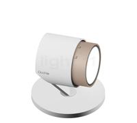Occhio Lui Basso Zoom Lampe de table LED tête blanche mate/corps blanc mat/pied blanc mat/Réflecteur doré mat - 3.000 K Ce luminaire comporte des modules à LED prémontés de classes énergétiques A