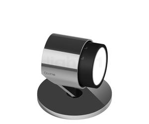 Occhio Lui Basso Zoom Lampe de table LED tête chrome brillant/corps chrome brillant/pied chrome brillant/Réflecteur noir mat - 3.000 K Ce luminaire comporte des modules à LED prémontés de classes éner
