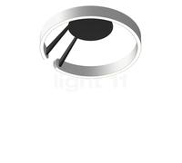 Occhio Mito Aura 40 Wide Applique/Plafonnier LED tête argenté mat/corps noir mat - 2.700-4.000 K Ce luminaire comporte des modules à LED prémontés de classes énergétiques A A