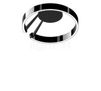 Occhio Mito Aura 40 Wide Applique/Plafonnier LED tête dark chrome/corps noir mat - 2.700-4.000 K - DALI