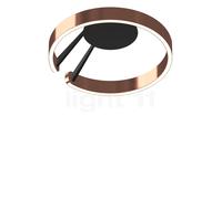 Occhio Mito Aura 40 Wide Applique/Plafonnier LED tête or rose/corps noir mat - 2.700-4.000 K Ce luminaire comporte des modules à LED prémontés de classes énergétiques A A++, A+, A