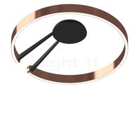 Occhio Mito Aura 60 Wide Applique/Plafonnier LED tête or rose/corps noir mat - 2.700-4.000 K Ce luminaire comporte des modules à LED prémontés de classes énergétiques A A++, A+, A