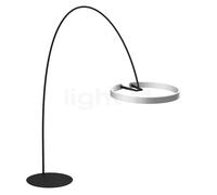 Occhio Mito Largo Lampadaire arc LED tête argenté mat/pied noir mat - 2.700-4.000 K