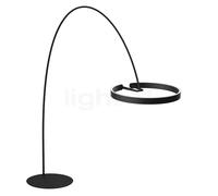 Occhio Mito Largo Lampadaire arc LED tête noir mat/pied noir mat - 2.700-4.000 K