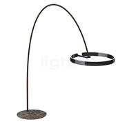 Occhio Mito Largo Lusso Lampadaire arc LED tête black phantom/Body Leder braun/pied marbre brun - 2.700-4.000 K