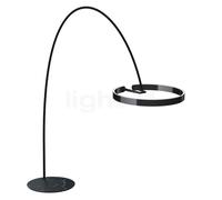 Occhio Mito Largo Lusso Lampadaire arc LED tête black phantom/corps cuir noir/pied marbre noir - 2.700-4.000 K