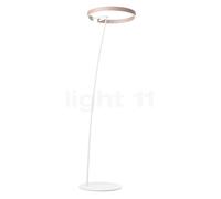 Occhio Mito Raggio Lampadaire arc LED tête doré mat/pied blanc mat - 2.700-4.000 K