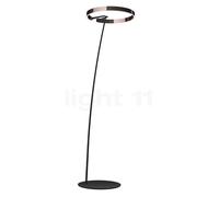 Occhio Mito Raggio Lampadaire arc LED tête phantom/pied noir mat - 2.700-4.000 K