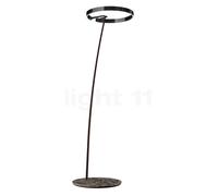 Occhio Mito Raggio Lusso Lampadaire arc LED tête black phantom/Body Leder braun/pied marbre brun - 2.700-4.000 K