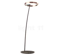 Occhio Mito Raggio Lusso Lampadaire arc LED tête or rose/Body Leder braun/pied marbre brun - 2.700-4.000 K