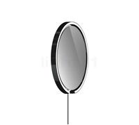 Occhio Mito Sfera Corda 40 Miroir lumineux LED - gris teinté tête black phantom/câble gris foncé - type de fiche F - Occhio Air Ce luminaire comporte des modules à LED prémontés de classes énergétique