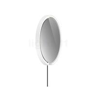 Occhio Mito Sfera Corda 40 Miroir lumineux LED - gris teinté tête blanche mate/câble noir - type de fiche C - Occhio Air Ce luminaire comporte des modules à LED prémontés de classes énergétiques A