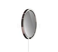 Occhio Mito Sfera Corda 40 Miroir lumineux LED - gris teinté tête phantom/câble blanc/type de fiche F Ce luminaire comporte des modules à LED prémontés de classes énergétiques A A++, A+, A