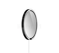 Occhio Mito Sfera Corda 40 Miroir lumineux LED tête black phantom/câble blanc/type de fiche F - Occhio Air Ce luminaire comporte des modules à LED prémontés de classes énergétiques A A++, A+, A