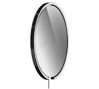 Occhio Mito Sfera Corda 60 Miroir lumineux LED - gris teinté tête black phantom/câble gris foncé - type de fiche F - Occhio Air Ce luminaire comporte des modules à LED prémontés de classes énergétique