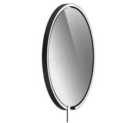 Occhio Mito Sfera Corda 60 Miroir lumineux LED - gris teinté tête noir mat/câble noir/type de fiche F - Occhio Air Ce luminaire comporte des modules à LED prémontés de classes énergétiques A A++, A+,